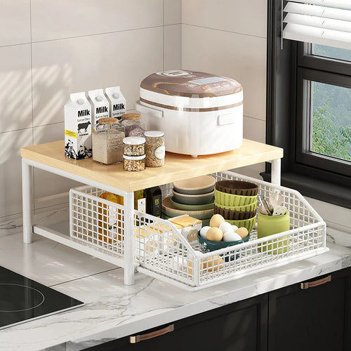 Kitchen Countertop Organizer - Versatile Multi-Use Shelf for Microwave, Spices, Coffee Machine, and Printer Storage