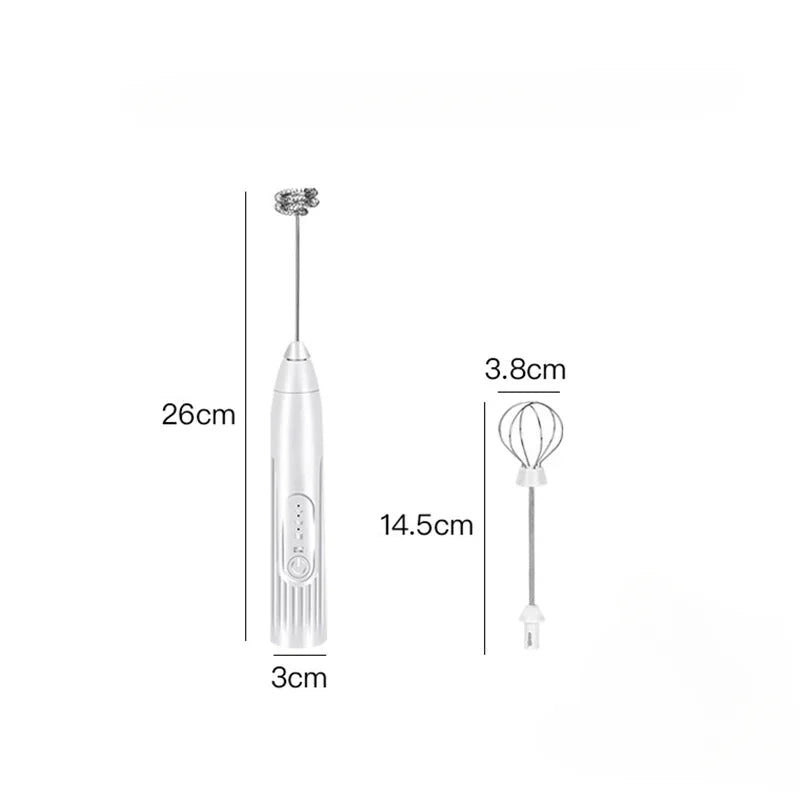 Cordless Milk Mixer and Mini Coffee Egg Beater Kitchen Gadget