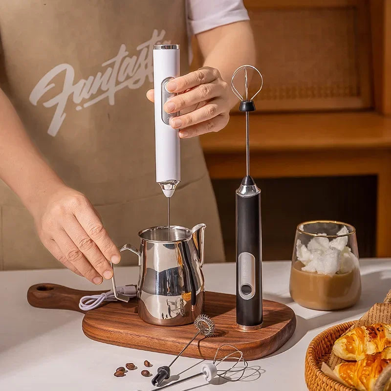 Cordless Milk Mixer and Mini Coffee Egg Beater Kitchen Gadget