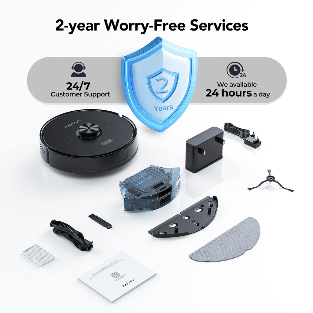 Lubluelu L15 Ultra 3-in-1 Robot Vacuum Mop Combo with LiDAR Navigation 5500Pa Suction Auto-Charging Smart APP 24 No-go Zones