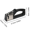 Kitchen Knife Sharpener - 4 Segment Multifunctional with Non-Slip Base for Portable Household Use