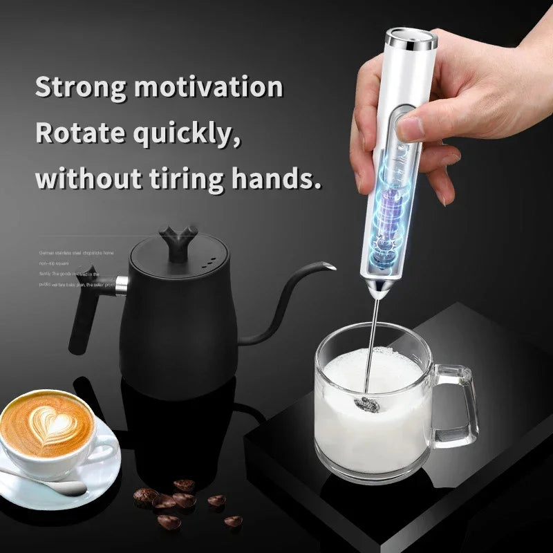 Cordless Milk Mixer and Mini Coffee Egg Beater Kitchen Gadget