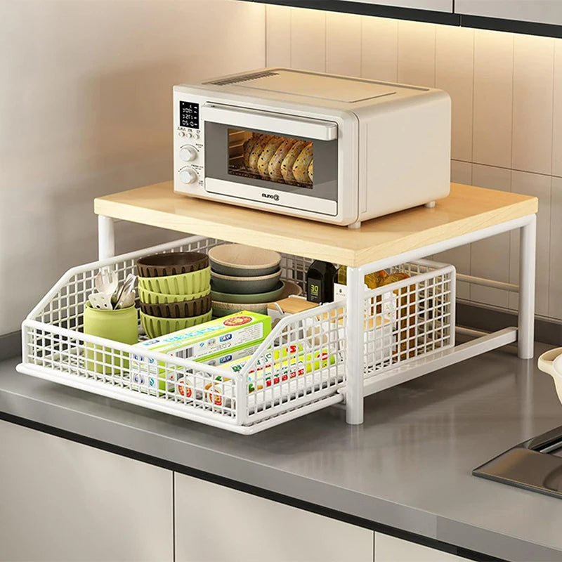Kitchen Countertop Organizer - Versatile Multi-Use Shelf for Microwave, Spices, Coffee Machine, and Printer Storage